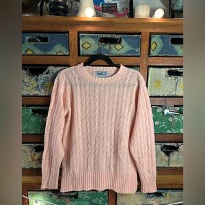 Vintage America Soft Pink Cable Knit Sweater